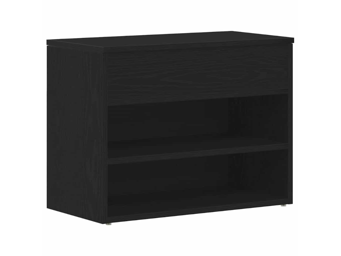 Banco zapatero de roble negro 60 x 30 x 45 cm EXCLUSIVA MAISON
