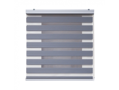 Estor Noche y Día Plus com Acabados de Aluminio STORESDECO (250 x 120 cm - Gris )