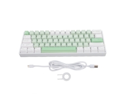 Teclado Mecânico 60% 61 Teclas Switch Vermelho Rgb Sem Fio 2.4g Bluetooth Com Fio Compacto