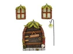 Árbol de resina brillante para decoración de puertas y ventanas, adorno en miniatura para jardín, escultura artística para exteriores
