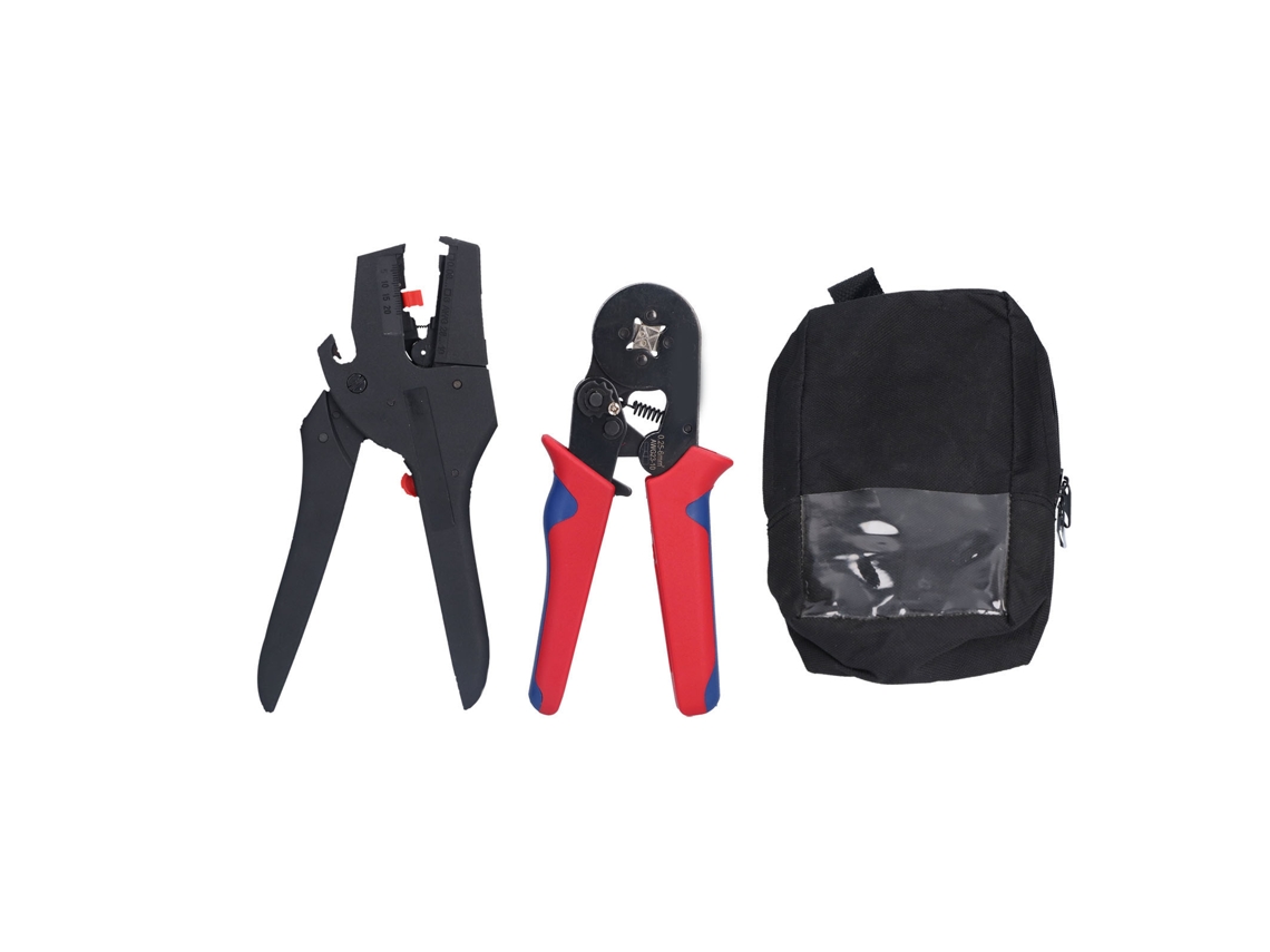 Kit de herramientas de crimpado para conexiones de cables con estuche
