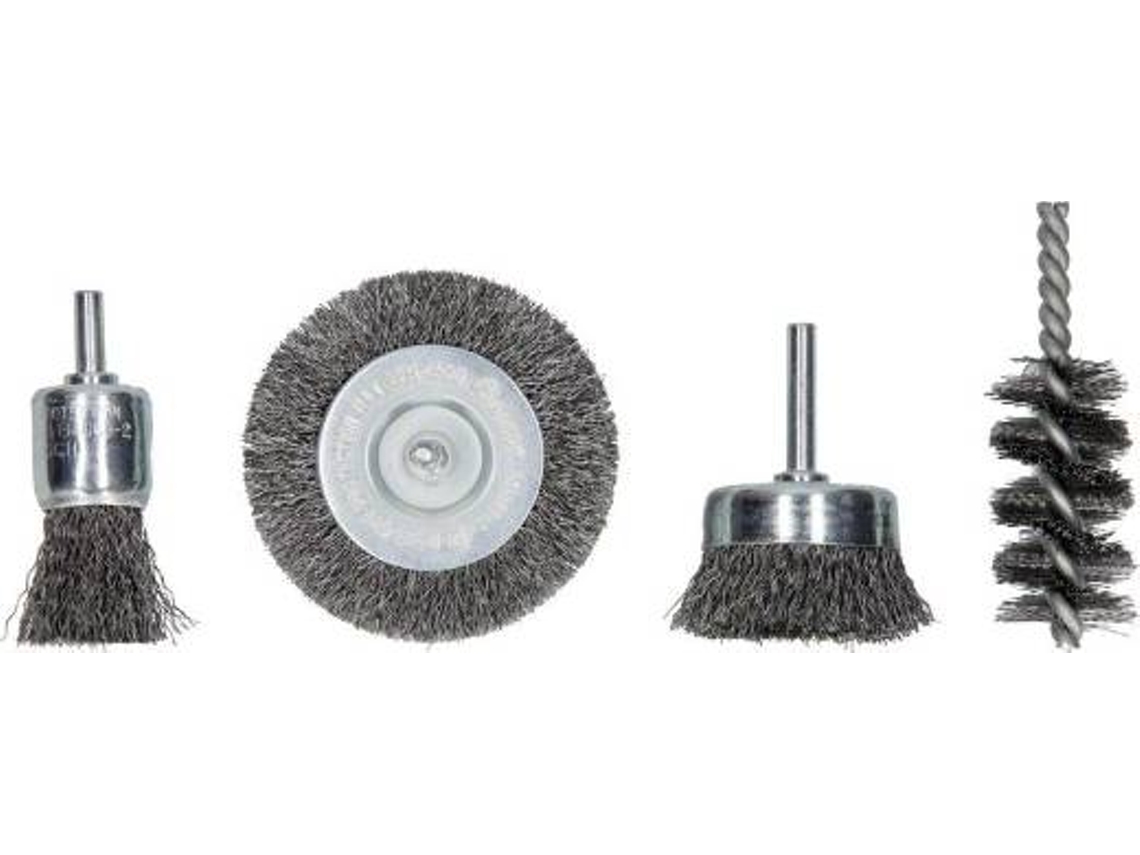 Conjunto de 4 Cepillos de Discos BOSCH de Alambre Conjunto de 4 Cepillos Acero