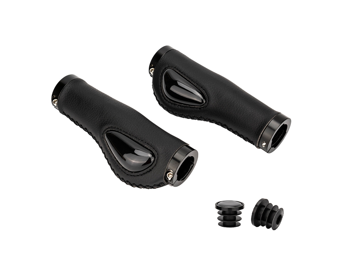Puños De Manillar De Cuero Ztto Con Doble Cierre Antideslizante Para Bicicletas De Montaña Mtb.