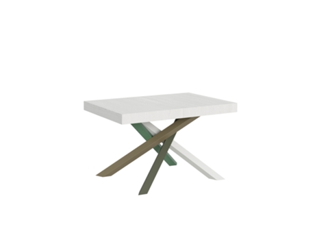 Mesa extensible 90x120/224 cm Volantis Fresno Blanco estructura 4/A