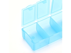 Caja De Plástico De 7 Compartimentos Para Guardar Joyas, Ideal Para Viajes, Con Paleta De Agua.