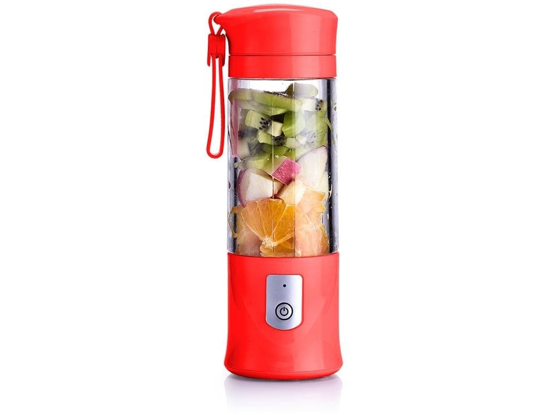 Licuadoras portátiles de tamaño personal para batidos y licuados, exprimidor de viaje USB con 6 cuchillas Gusshious, color rojo