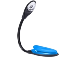 Luz de lectura portátil, clip LED, ideal para viajes o lectura nocturna (azul) KOFIHETY