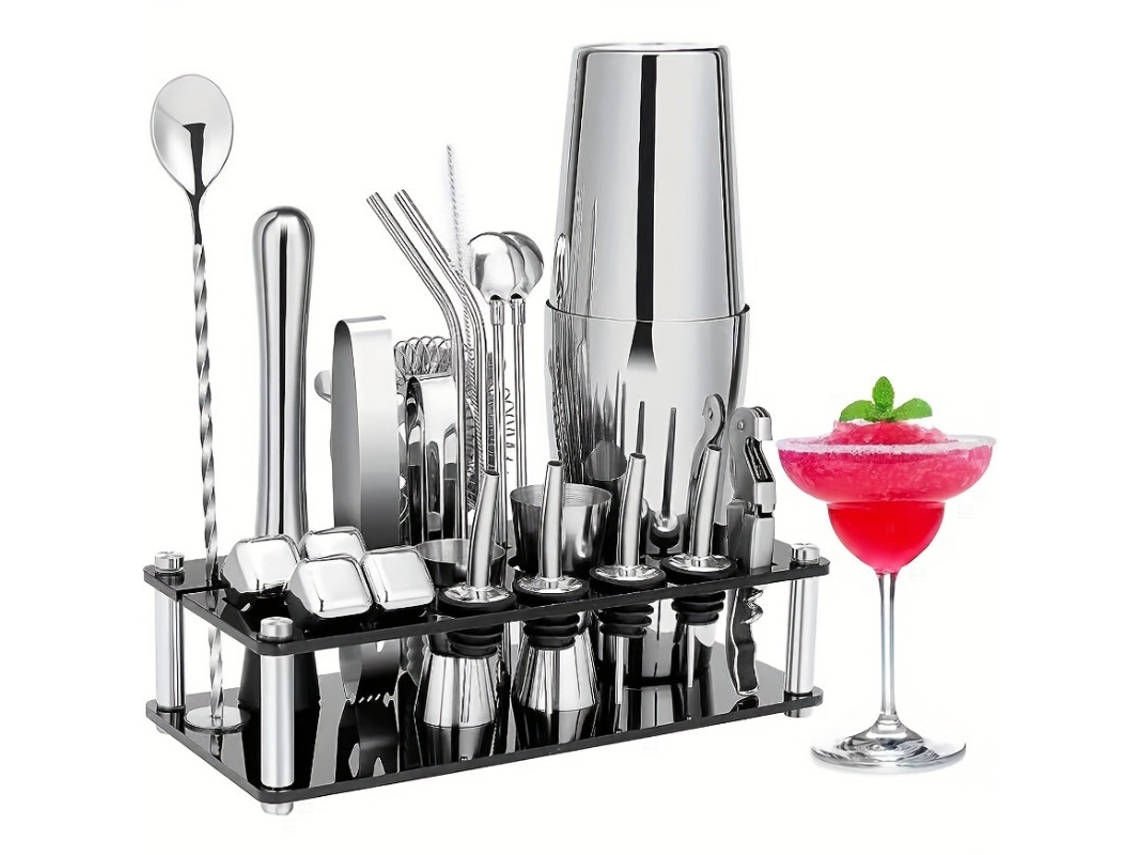 Juego De Coctelera De Acero Inoxidable De 23 Piezas Gertiz