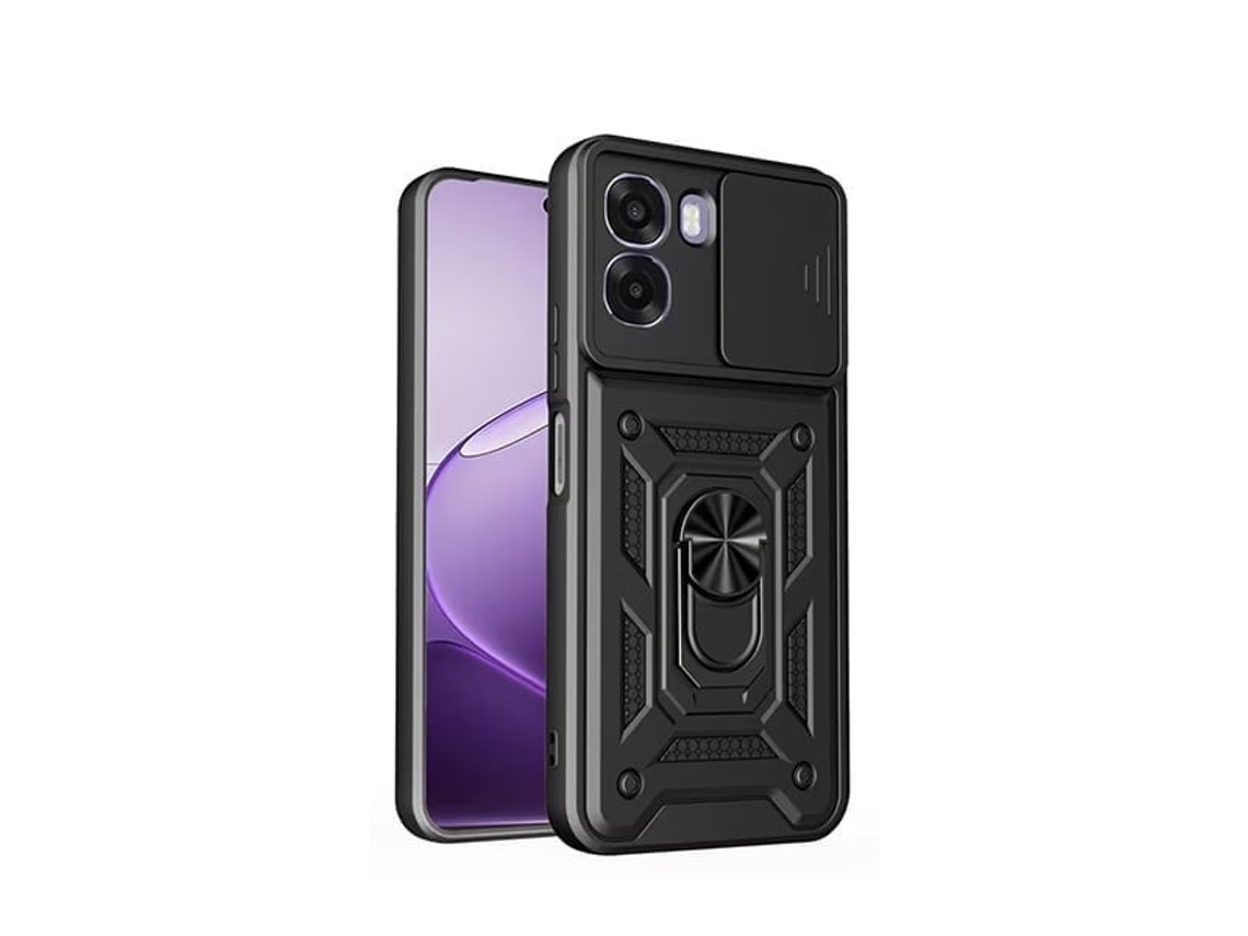 Estuche Antiimpacto Con Ventana Deslizante De Defensor Militar Magnético Phonecare Para Oppo A6x - Negro