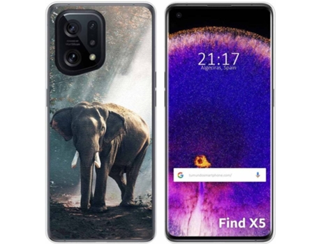 Carcasa para Oppo Find X5 5G TUMUNDOSMARTPHONE Dibujos Elefante Multicolor