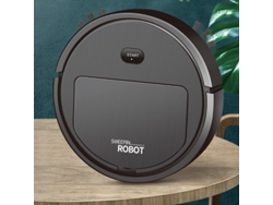 Robot aspirador de succión fuerte, tiempo de ejecución de 60 min, silencioso, delgado, ideal para pelo de mascotas, alfombras, pisos duros, negro blanco
