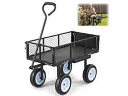 Carrito de jardín VEVOR, 408,2 kg, acero resistente con neumáticos, color rojo