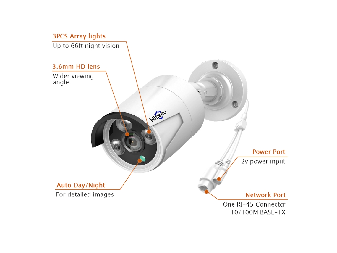 2026-cámara De Seguridad Ip Poe 1080p 2mp - Cámara De Vigilancia Cctv