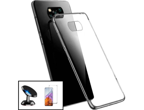 Kit Carcasa, Protector y Soporte Magnético Auto Xiaomi Poco X3 Pro PHONECARE SlimArmor Negro