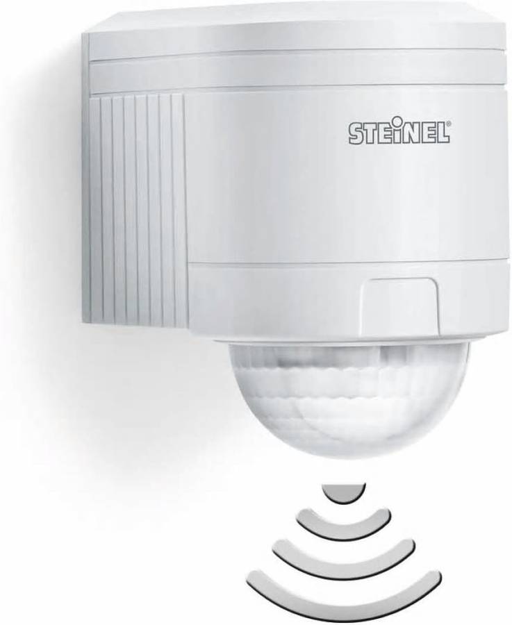 Steinel Is 240 duo 602819 detector movimiento infrarojo con 240° ángulo sensor alcance max. 12 para fachadas entradas jardines patios