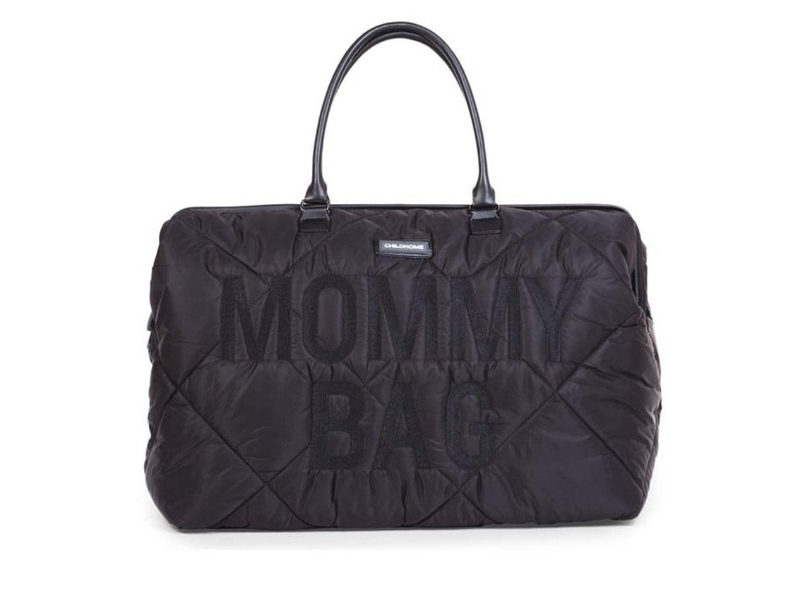 Mommy Bag Bolsa Cambiadora Acolchada Negra Childhome