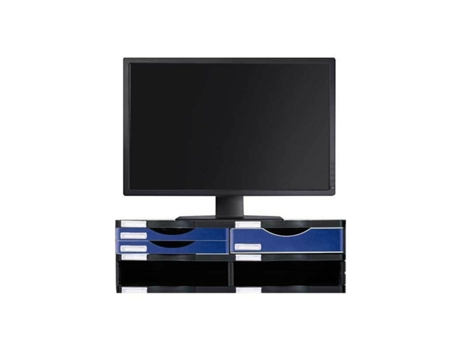 Soporte de Mesa para Pantalla Archivo 2000 Poliestireno 36 x 60 x 16,5 cm Negro Azul