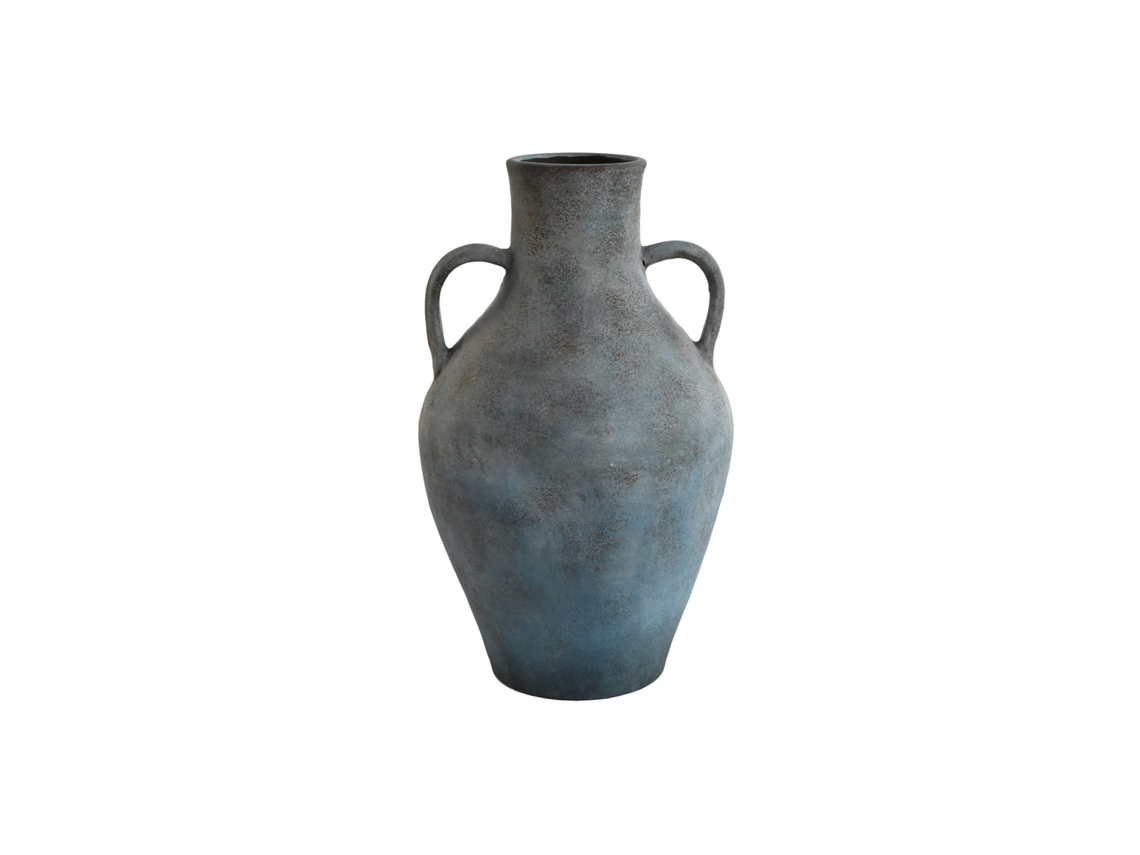 Jarron Terracota Envejecido Gris 25x25x44cm