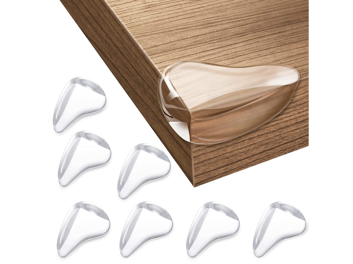JILLIOPER Protector de Cantos de Seguridad, 8 Piezas para Bebés Protección de Cantos de Muebles Transparente, Protección para Cantos de Mesas para Niños