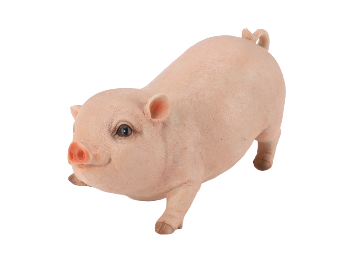 Figura de cerdo, resina, 26 cm, sin marca