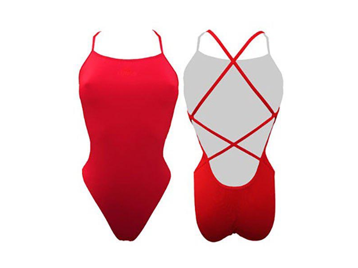 Traje de baño para Mujer TURBO Patron Sirene Rojo para Natacion (S)