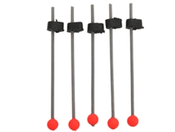 Danu26-5 Piezas Mini Caña De Pesca Hielo Tope Resorte Bola Roja Portátil Caña De Pesca Outdoor