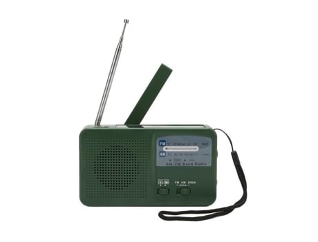 HURRISE Radio de Emergencia Solar Multifuncional Manivela Portátil Recargable Radio de Emergencia con Video Radio de Coche Verde