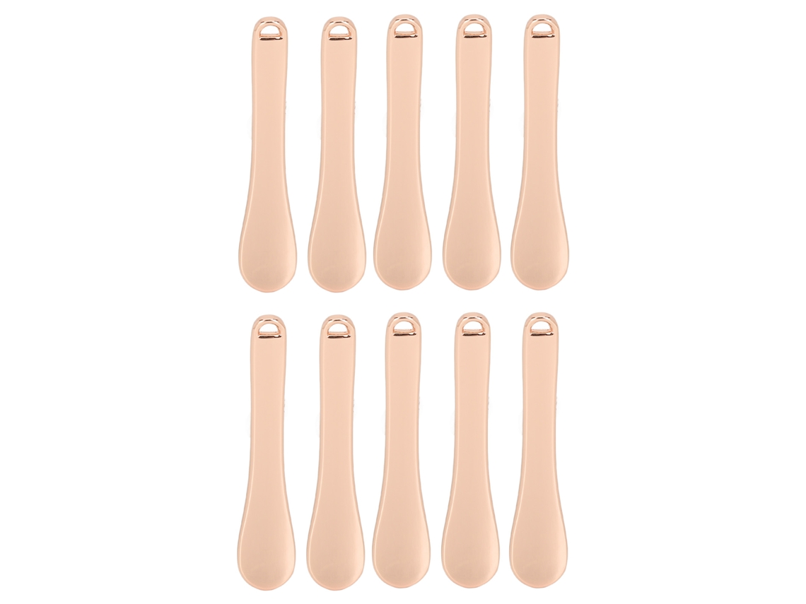 10 Peças De Espátula De Massagem Para Creme De Olhos, Colher Metálica Portátil Para Maquiagem E Máscaras Faciais
