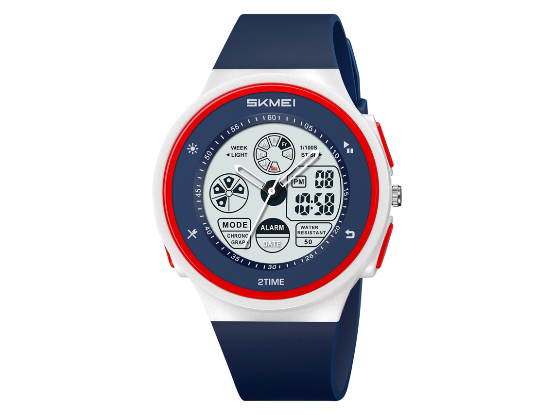 Reloj Digital Unisex Skmei 2346 Con Luz El, Cronómetro, Alarma Y Resistencia Al Agua De 50 M.