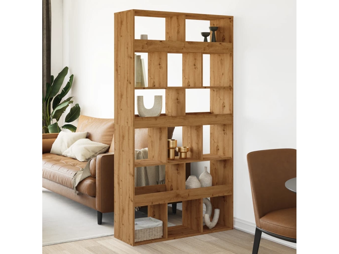 Biombo plegable | Separador de ambientes 100x33x187,5 cm Fabricado en madera de roble artesanal