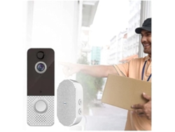Timbre con cámara, cámara Wi-Fi con detección táctil, vídeo, gran angular, visión nocturna, HD y almacenamiento en la nube Brilvibera _gsg (negro)