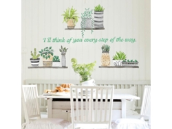 Omni-adhesivos De Pared Con Plantas En Maceta Para Decoración De Dormitorio, Oficina, Cocina Y Sala De Estar