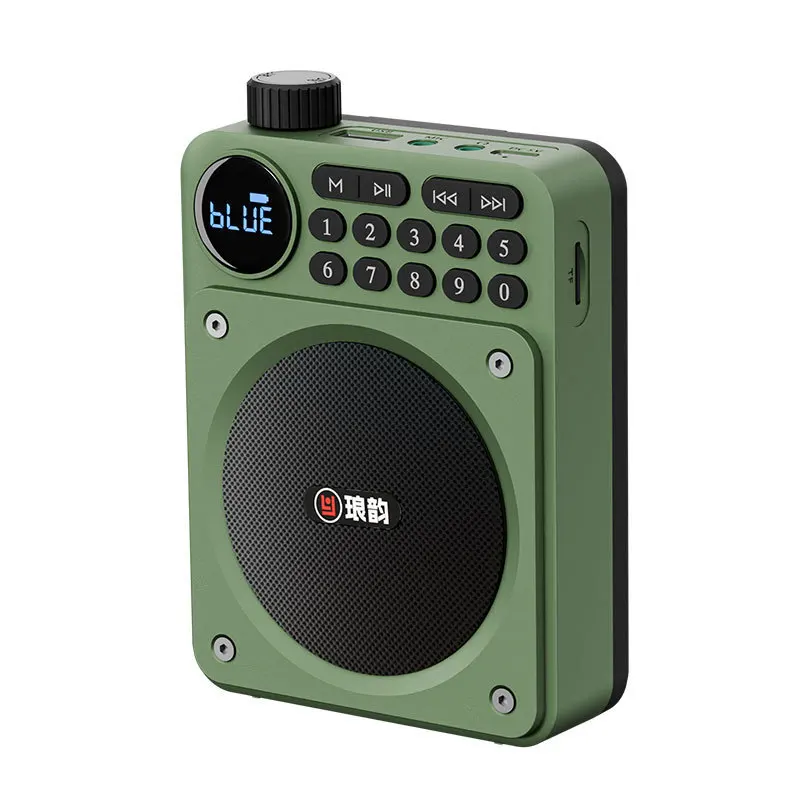 Mini Radio Fm (verde) - Pantalla Led - Altavoz Bluetooth - Amplificador - Tarjeta Tf - Memoria Usb - Reproductor Mp3