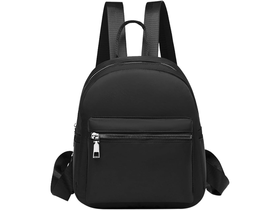 Mochila Negra Para Mujer Ciieeo En Tejido Oxford Ligero Y Versátil, Diseño Sencillo Y Femenino.