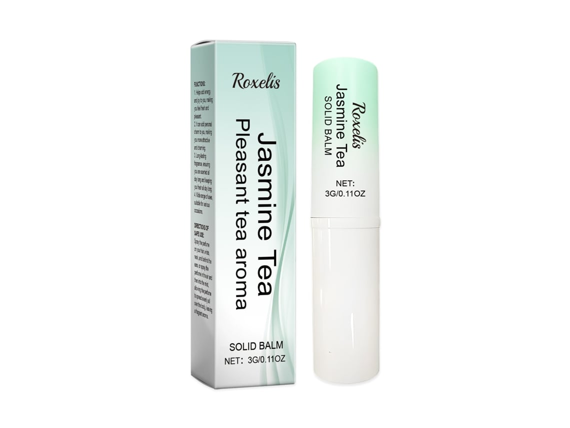 Perfume sólido floral refrescante de jazmín y té verde.