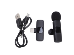 Micrófono De Solapa Inalámbrico Recargable Usb Tipo C Con Reducción De Ruido Y Clip Para Grabación De Vídeo Vlog.