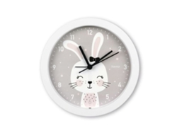 Reloj de mesa infantil Maui blanco con función despertador Ø16cm Hama