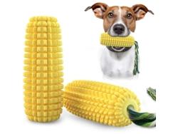 Cepillo Dental Para Perros, Juguete Masticable En Forma De Maíz Con Hilo De Algodón, Goma Duradera Para Limpiar Dientes De Cachorros, 14.5*5.5cm