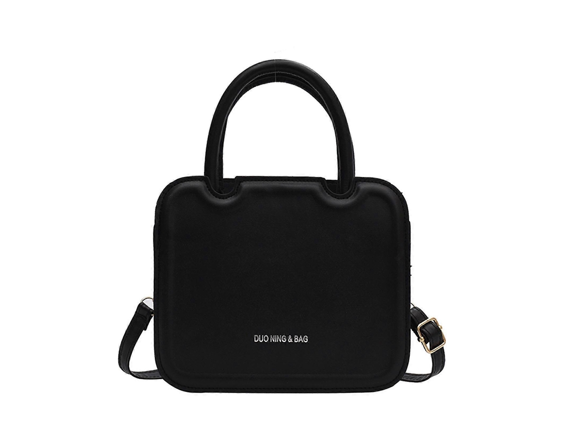 Bolso bandolera para mujer, de piel sintética suave, estilo hip hop, multicolor, negro