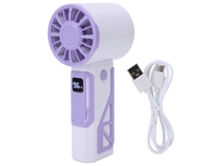 Mini ventilador portátil de mano recargable por USB, potente y silencioso, ideal para viajes y maquillaje - Morado