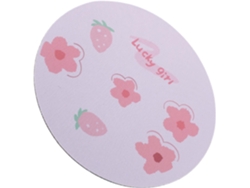 Alfombrilla de ratón de escritorio Kawaii antideslizante con estampado de fresas, superficie suave y duradera para uso en la oficina.