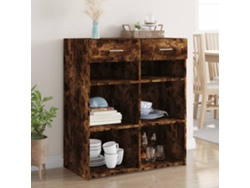 Aparador De Madera De Ingeniería Roble Ahumado 80x42,5x93 Cm