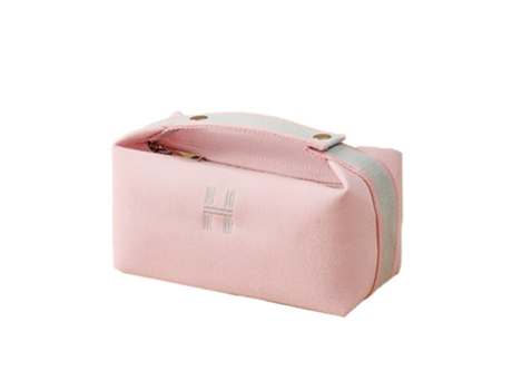 Bolsa De Lona Portátil Simple, Bolsa De Almacenamiento Impermeable Y A Prueba De Polvo, Rosa ZMDECQNA