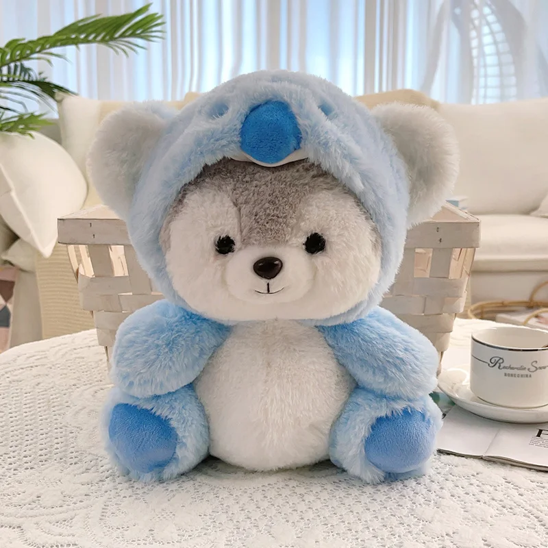 (azul, 30cm) Brinquedo De Pelúcia Husky Criativo E Fofo