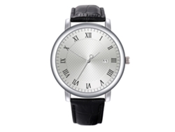 Reloj De Pulsera De Moda Para Hombre En Piel Sintética Blanca Y Negra - Regalo