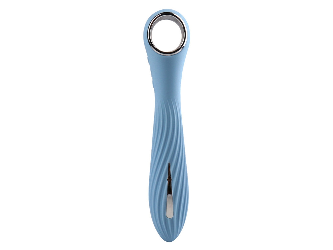 Vibrador Recargable A Prueba De Agua Con 7 Modos De Descarga Elctrica Y 12 Patrones De Vibracin Para Mujeres (azul)