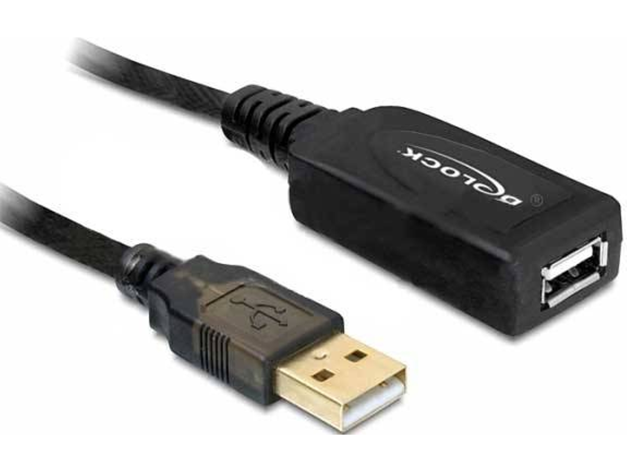 Cable USB DELOCK 20 m Macho/Hembra Negro