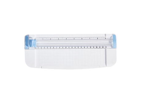 JIELISI Mini cortadora de papel A5, cortadora de papel de escritorio con cabezal cortador de seguridad, regla lateral auxiliar para manualidades, f...
