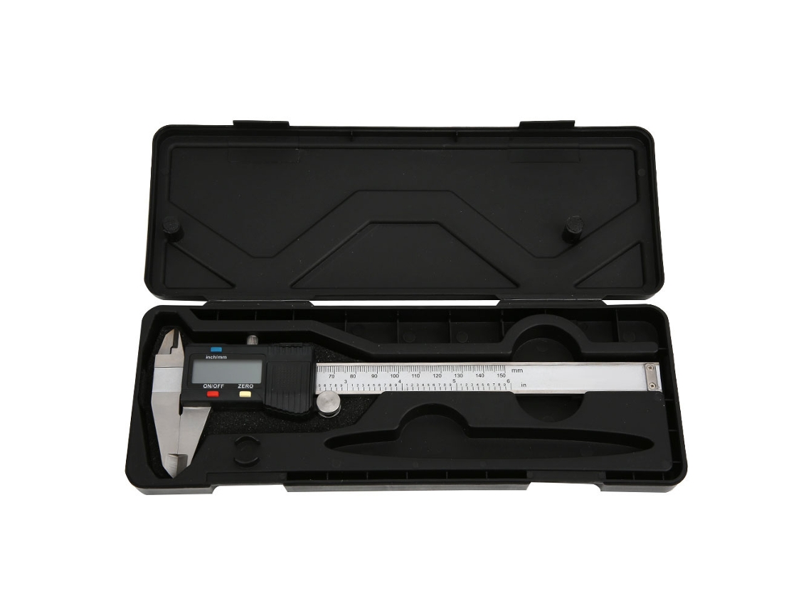 Calibrador Digital De Acero Inoxidable Con Led, 0-150 Mm, Para Mediciones Precisas En Proyectos De Bricolaje.
