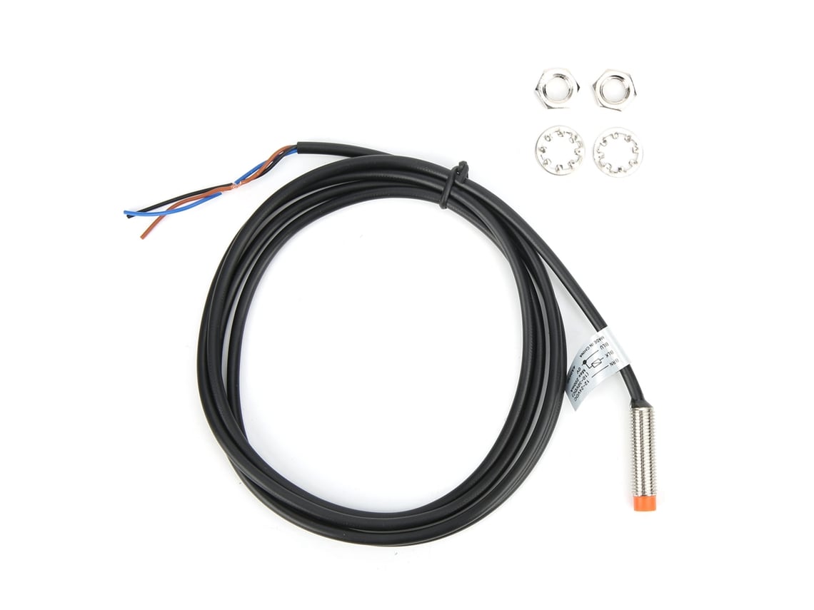 Sensor de proximidad Berm no empotrado, 3 cables, PNP, NA, resistente al agua, CC 12-24 V, PR08-2DP